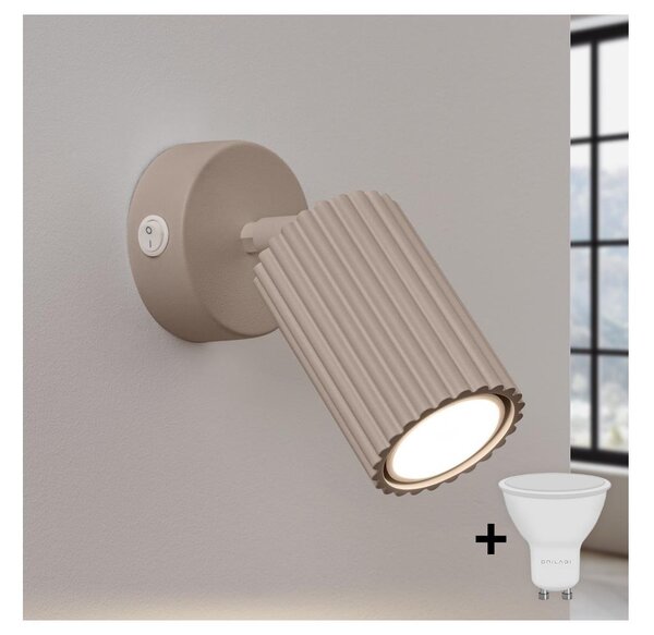 Brilagi - Faretto LED da parete CRESTO 1xGU10/10W/230V taupe