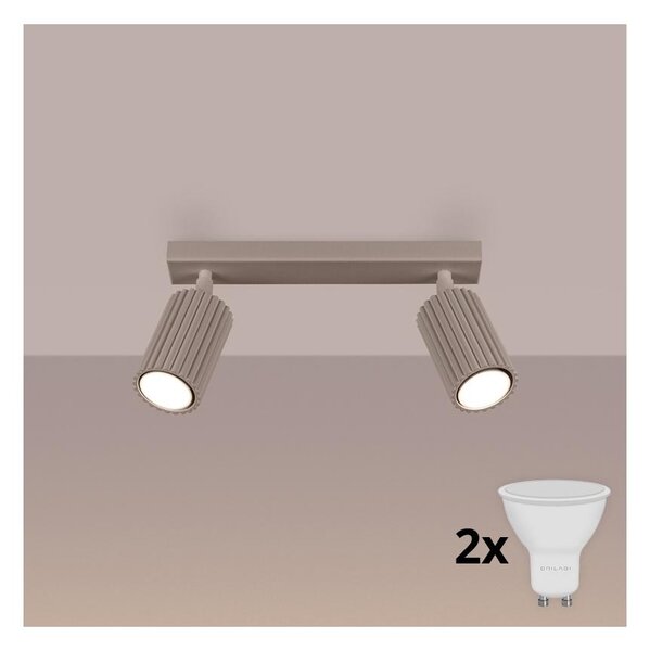 Brilagi - Faretto LED CRESTO 2xGU10/10W/230V taupe