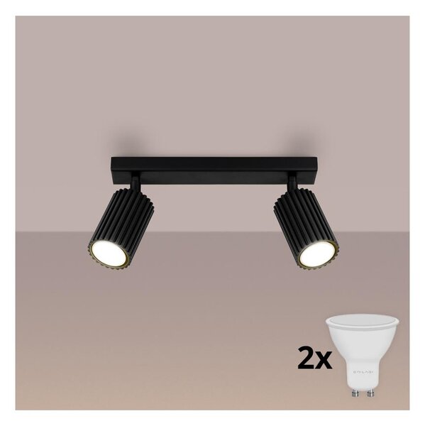 Brilagi - Faretto LED CRESTO 2xGU10/10W/230V nero