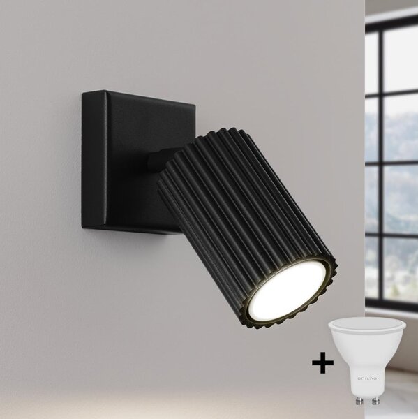 Brilagi - faretto LED da parete CRESTO 1xGU10/10W/230V nero
