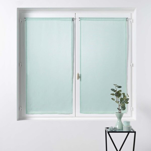 Set di 2 tende in voile color menta 60x120 cm Sandra - douceur d'intérieur
