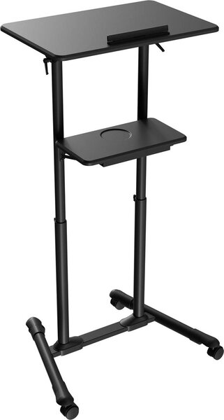 GEMBIRD Stiprinjums Gembird Mobile Lecture Desk with Caster Wheels Black
