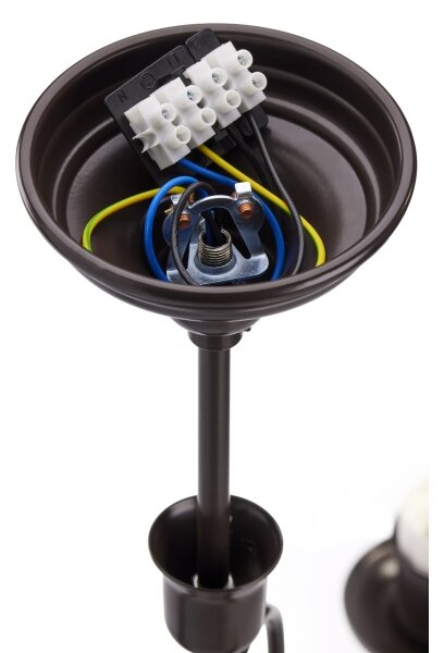 Jupiter 2187 - Lampadario a stelo ARKADA 5xE27/15W/230V nero/bianco
