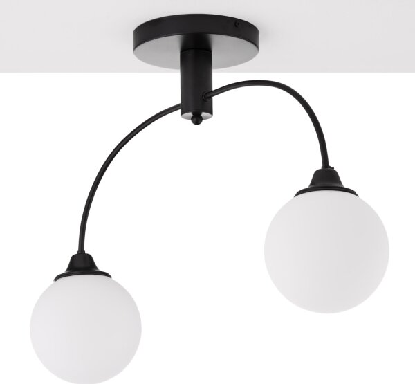 Jupiter 2170 - Lampadario a soffitto NOLA 2xE27/15W/230V nero