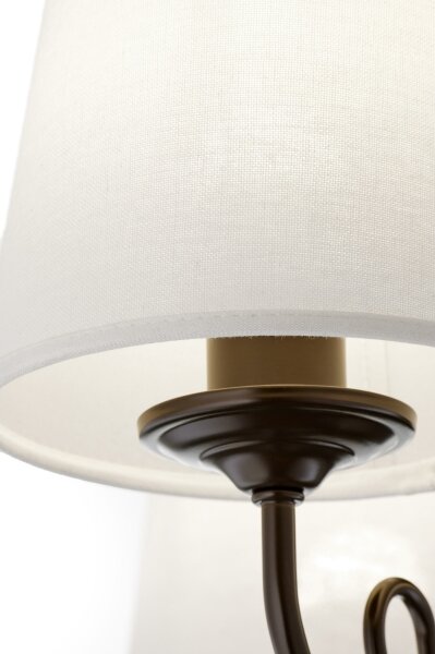 Jupiter 2187 - Lampadario a stelo ARKADA 5xE27/15W/230V nero/bianco