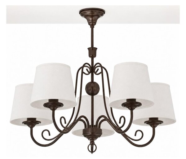 Jupiter 2187 - Lampadario a stelo ARKADA 5xE27/15W/230V nero/bianco