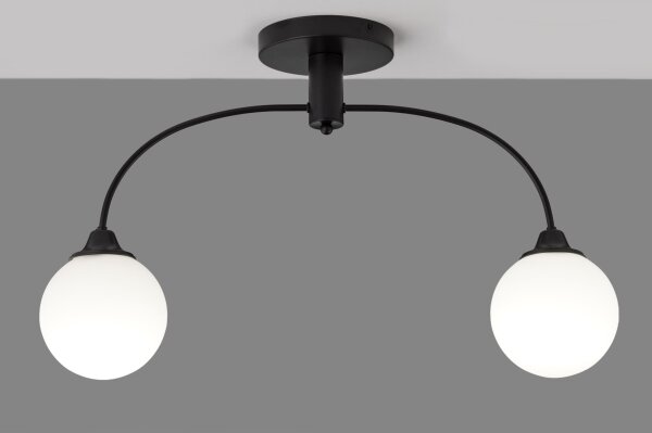 Jupiter 2170 - Lampadario a soffitto NOLA 2xE27/15W/230V nero