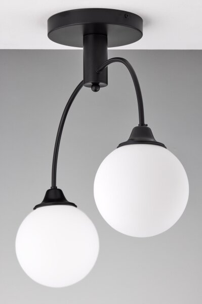 Jupiter 2170 - Lampadario a soffitto NOLA 2xE27/15W/230V nero