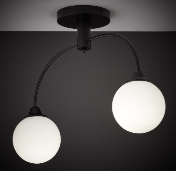 Jupiter 2170 - Lampadario a soffitto NOLA 2xE27/15W/230V nero