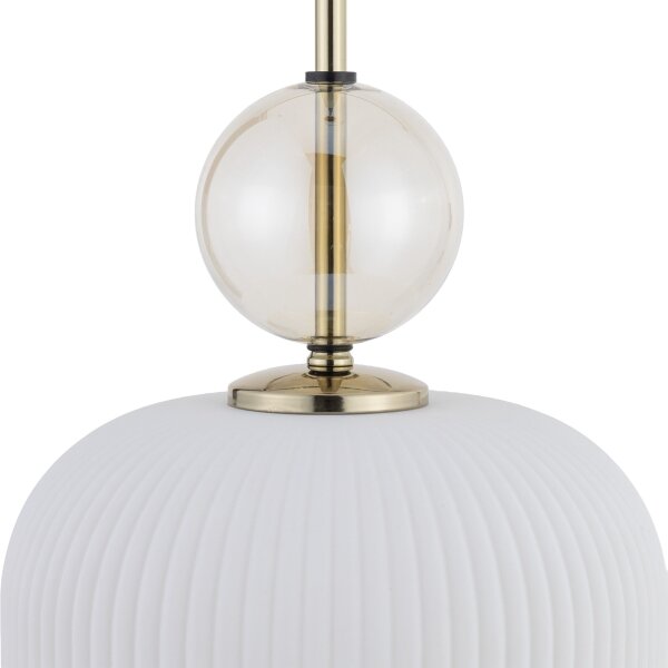 BRILAGI - Lampadario a sospensione con cavo OLIVIA 1xE27/15W/230V nero/beige fumé/bianco