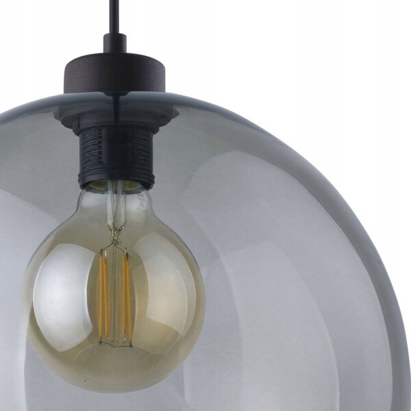 BRILAGI - Lampadario a sospensione con cavo QUADRA 1xE27/60W/230V nero/grigio fumé