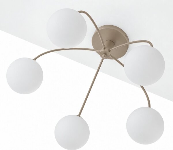 Jupiter 2195 - Lampadario a plafone NOLA 5xE27/15W/230V beige