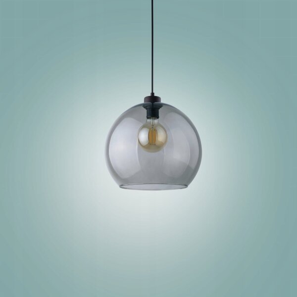 BRILAGI - Lampadario a sospensione con cavo QUADRA 1xE27/60W/230V nero/grigio fumé
