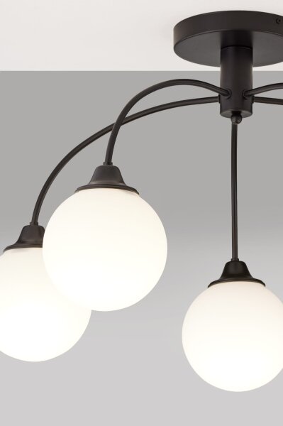 Jupiter 2169 - Lampadario a plafone NOLA 5xE27/15W/230V nero