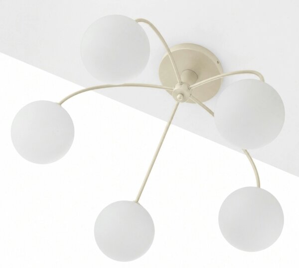 Jupiter 2192 - Lampadario da soffitto NOLA 5xE27/15W/230V color crema