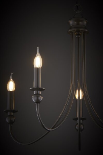 Jupiter 2172 - Lampadario a catena WERONA 5xE14/11W/230V nero