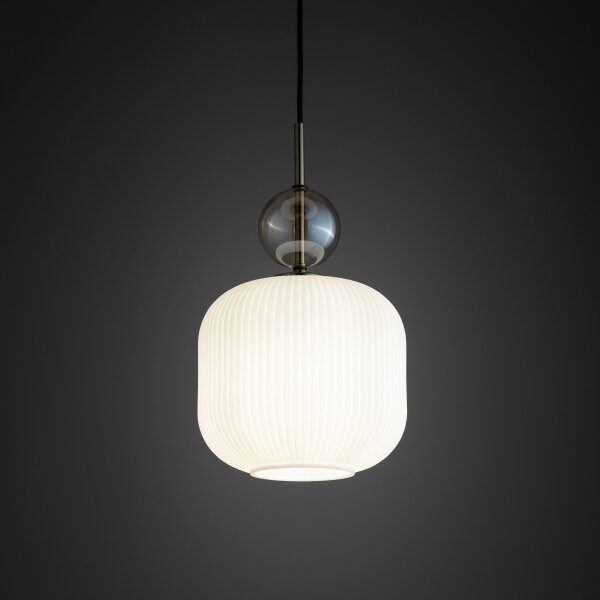 BRILAGI - Lampadario a sospensione con cavo OLIVIA 1xE27/15W/230V nero/beige fumé/bianco