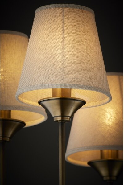 Jupiter 2167 - Lampadario con asta TILIA 6xE14/11W/230V bronzo/beige