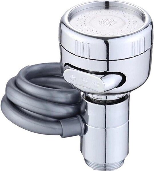 Gru Plug Kitchen - Rubinetto da cucina Bocchino - Lavaverdure - 3 Modalità di spruzzatura - 360° Rotary - Cromo