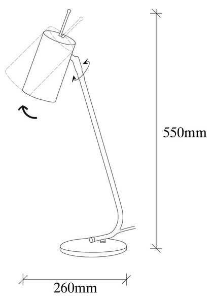 Lampada da tavolo bianca con paralume in metallo (altezza totale 55 cm) Sivani – Opviq lights