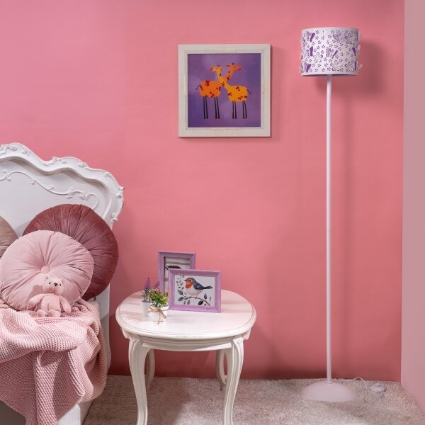 ONLI - Lampada con piedistallo TITILLA 1xE27/22W/230V viola/bianco