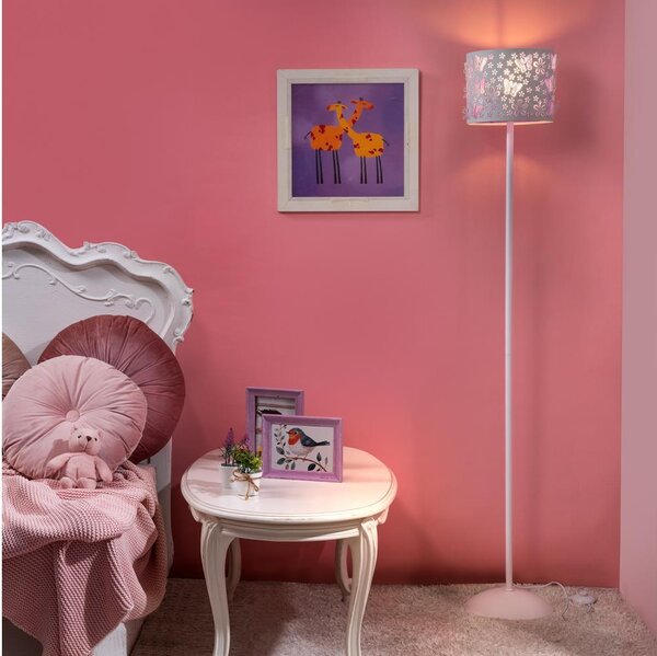 ONLI - Lampada con piedistallo TITILLA 1xE27/22W/230V viola/bianco