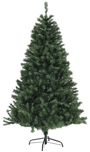 HOMCOM Albero di Natale Artificiale Ø110 x180 cm con 1000 Rami in Acciaio e Plastica Verde