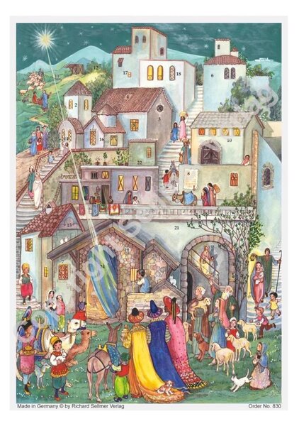Calendario dell'Avvento "I Tre Re Magi a Betlemme"