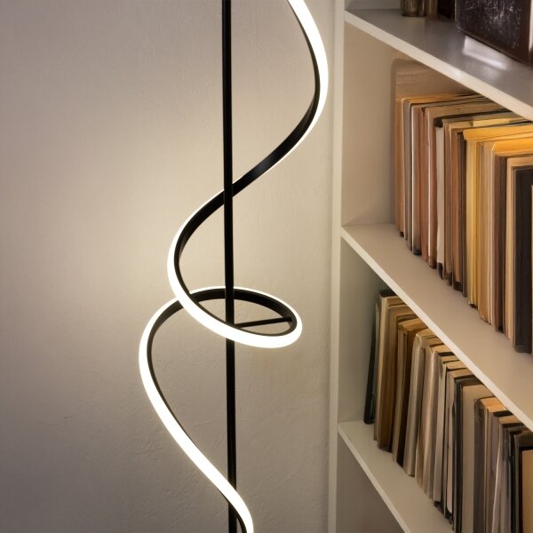 ONLI - Lampada LED da terra TWIST LED/24W/230V 4000K nero