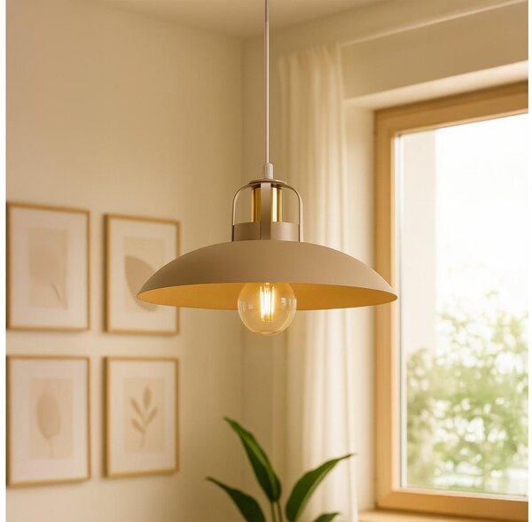 Brilagi - LED Lampadario a sospensione con filo FLAMENGO 1xE27/60W/230V beige
