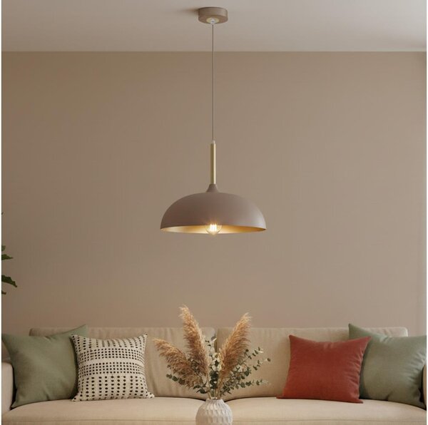 Brilagi - Lampadario a sospensione con filo ABRAHAM 1xE27/60W/230V diametro 35 cm beige