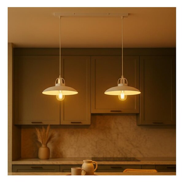 Brilagi - LED Lampadario a sospensione con filo FLAMENGO 2xE27/60W/230V bianco