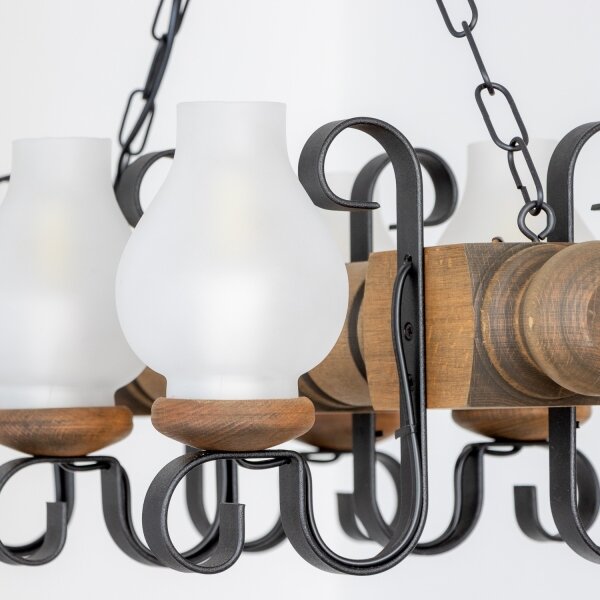 Brilagi - Lampadario a sospensione con catena RUSTIC 6xE14/40W/230V faggio
