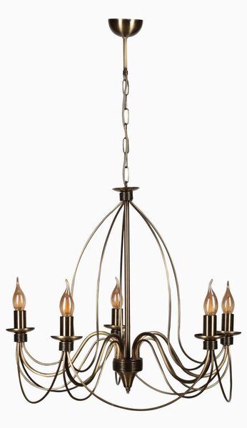 Lampadario CLASSIC a catena, 5xE14/40W/230V, finitura bronzo
