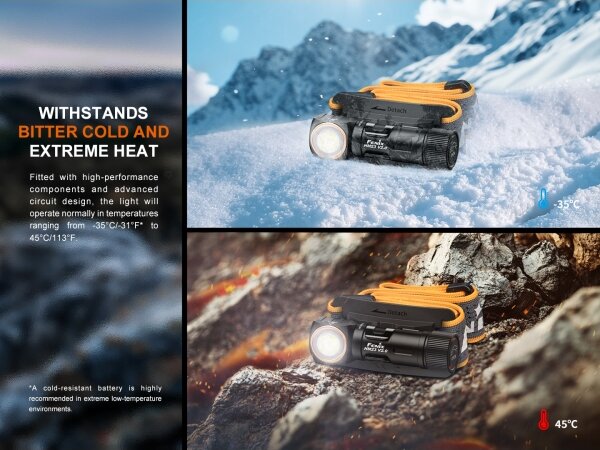 Fenix HM23V20 - LED Dimmerabile lampada da testa LED/1xAA IP68 300 lm 100 h
