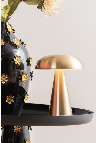 Lampada da tavolo a LED dimmerabile in oro con paralume in metallo (altezza 20,5 cm) Rachel - Leitmotiv