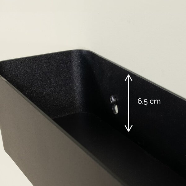 Mensola da bagno da parete nera in acciaio Multi – Spinder Design