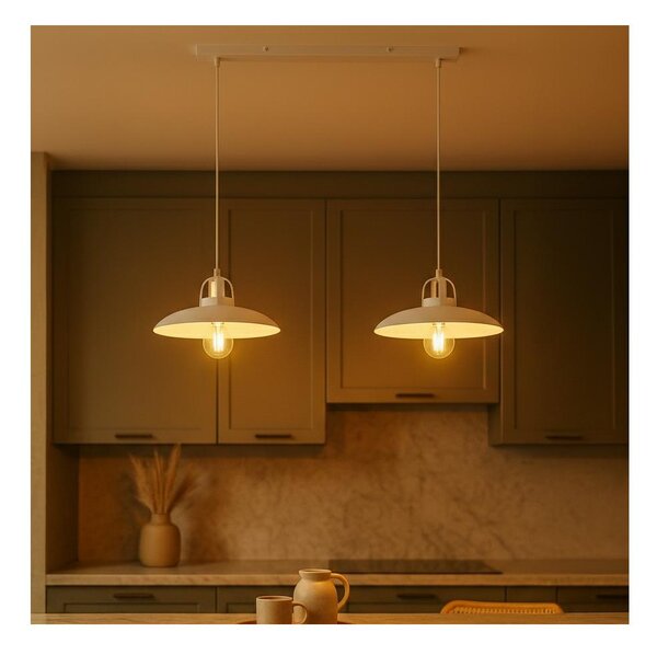 Brilagi - LED Lampadario a sospensione con filo FLAMENGO 2xE27/60W/230V beige