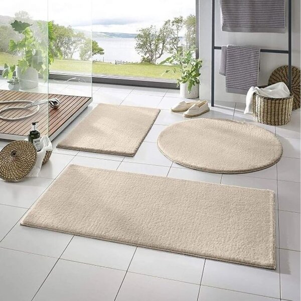 Set di tappetini per il bagno greige 3 pz 50x90 cm – Mila Home