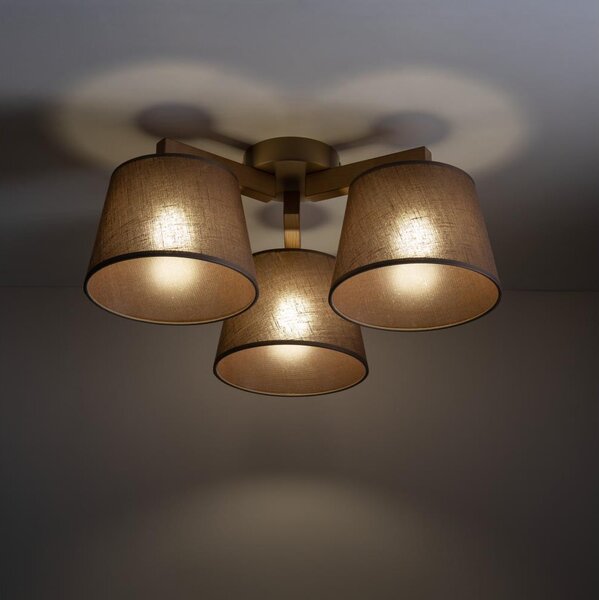 Brilagi - Lampada da soffitto a plafone LATTE SABIA 3xE27/15W/230V pino/marrone
