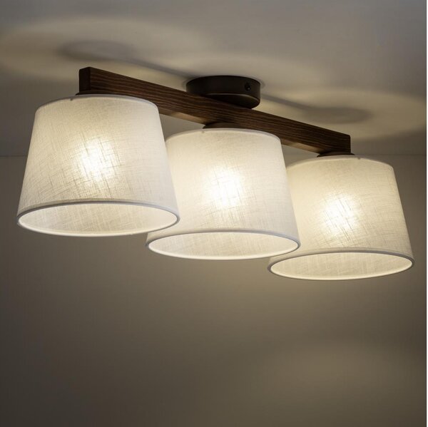 Brilagi - Lampadario a plafone LATTE 3xE27/15W/230V pino/bianco