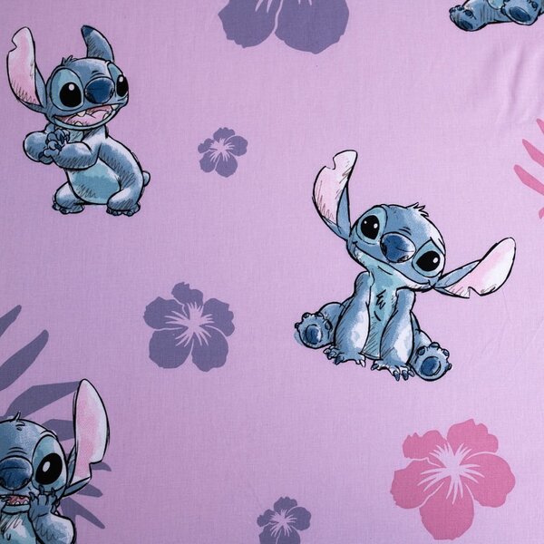 Lenzuolo con angoli per bambini in cotone per letto singolo 90x200 cm Lilo and Stitch – Jerry Fabrics