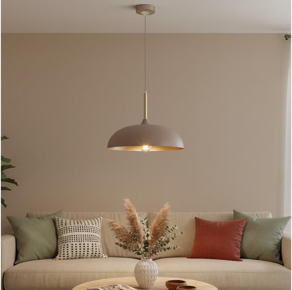 BRILAGI - Lampadario a sospensione con filo ABRAHAM 1xE27/60W/230V diametro 45 cm beige