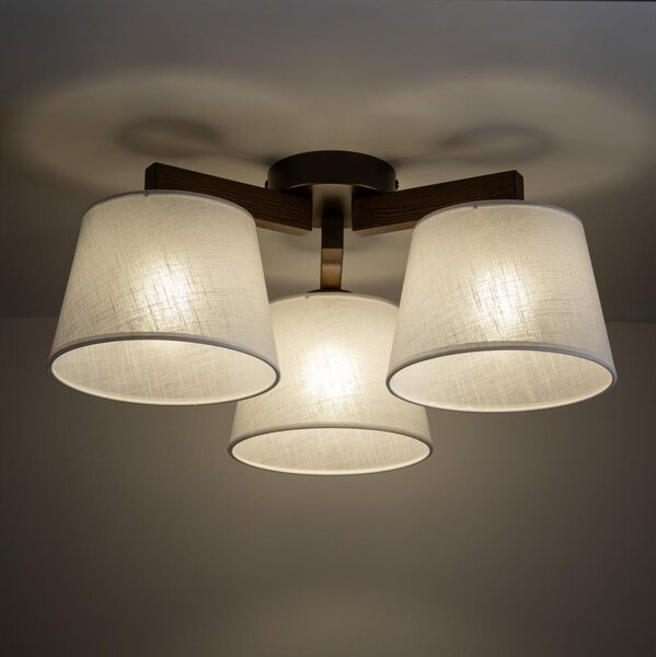 Brilagi - Lampadario a plafone LATTE 3xE27/15W/230V pino/beige