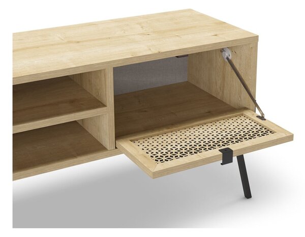 Tavolo TV in rovere colore naturale 140x51 cm Ecrin - Marckeric