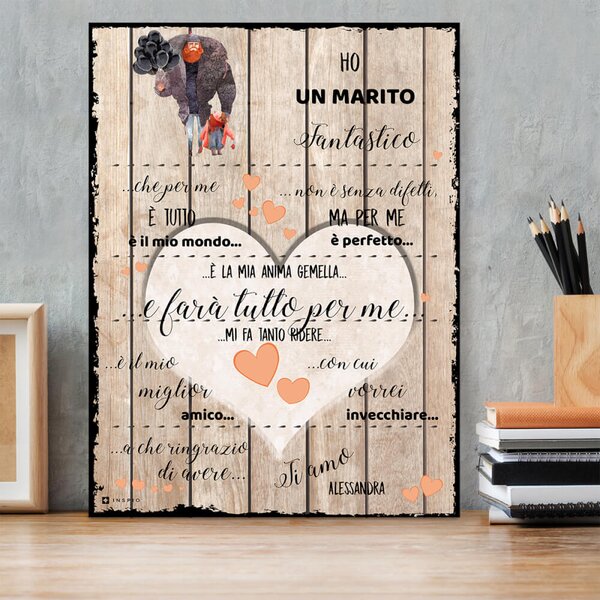 Congratulazioni e un messaggio d'amore per marito