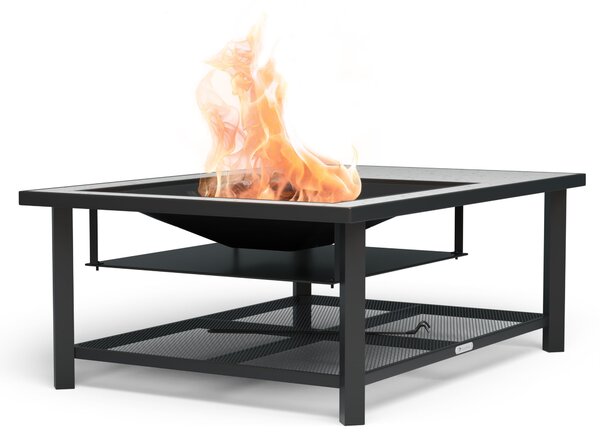 Blumfeldt Merano Avanzato L - Braciere 3 in 1 con funzione grill, utilizzabile come tavolo, 122 x 87 cm