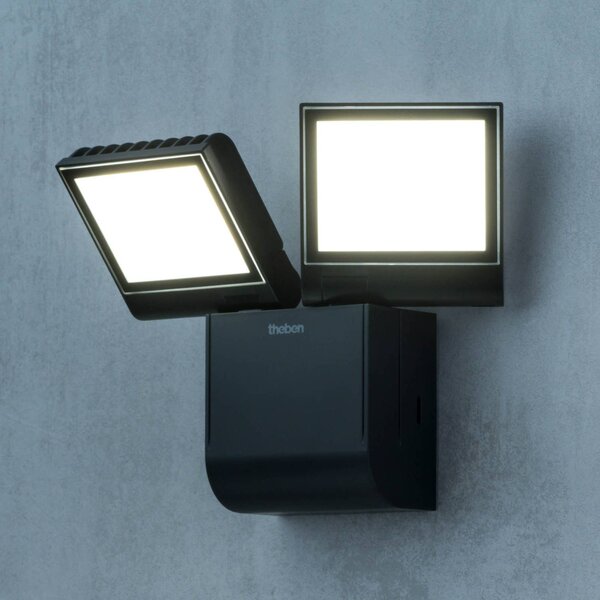 Theben Applique da esterni a LED theLeda S17-100L, Nero, Plastica, Applique LED da esterni