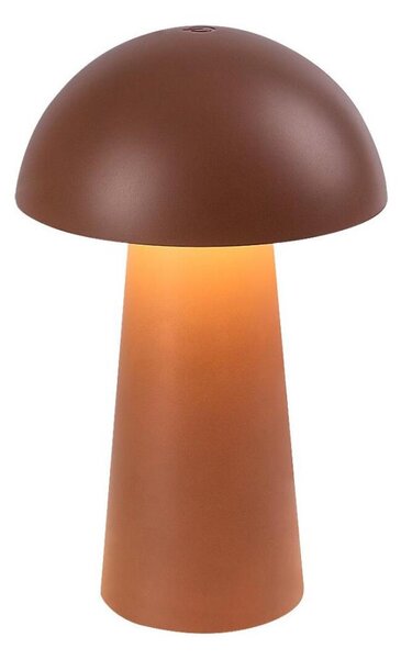 Rabalux 76039 - Lampada da esterno LED MIREO, dimmer tattile 1,5W/5V IP44, batteria 1200 mAh ricaricabile via USB, marrone
