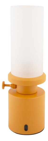Lampada da tavolo dimmerabile a LED gialla con paralume in metallo/con paralume in vetro (altezza 29,5 cm) Camp - Leitmotiv